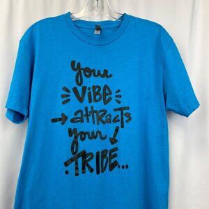 Next Level Women’s Vibes Crew Neck Short Sleeve Tee Turquoise/Black Size M